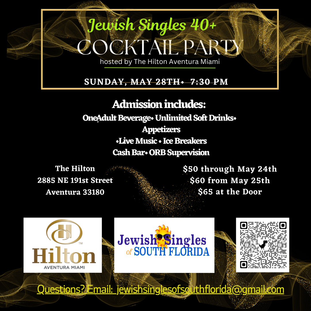 Jewish Singles 40+ Cocktail Party