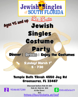 Pre-Purim Singles Costume Party!