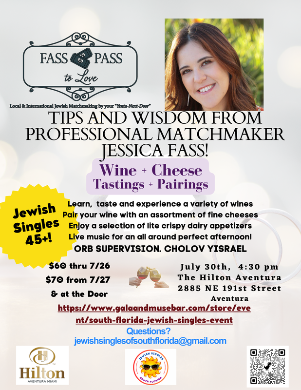 Winte Tasting and Pairing Jewish Singles 45+ with Jessica Fass of Fass Pass To Love